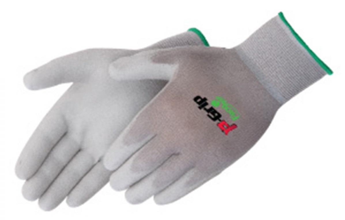 P-GRIP GRAY NYLON/POLY PU PALM COATED - General Purpose Gloves